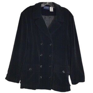 Liz Claiborne Velour Double Breasted Jacket
